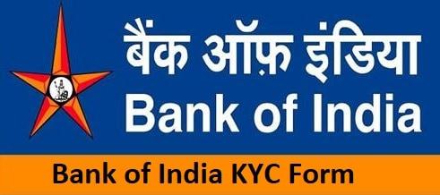 Download PDF for Bank of India KYC Form