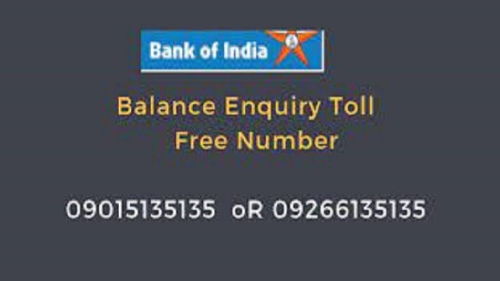 BOI Missed Call Number 2023, Bank Of India Missed Call Balance Number,